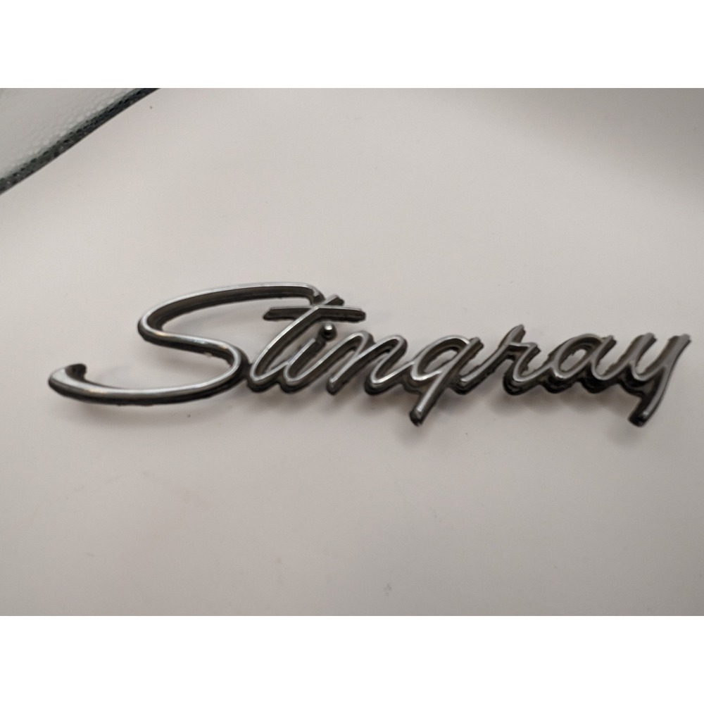 Chevrolet Corvette Stingray Chrome Script Emblem Badge 3956216 Vintage C3 Trim